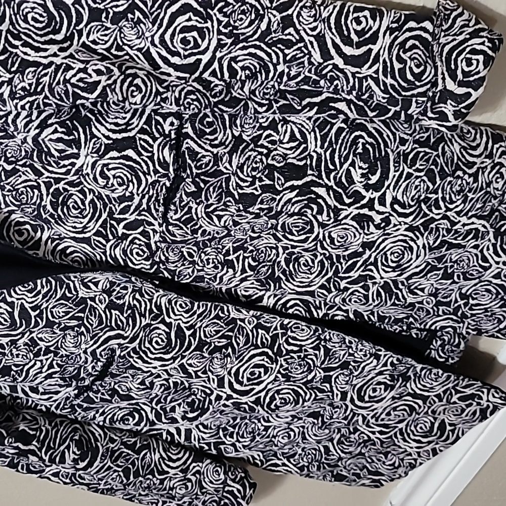 Morrisey Blazer Coat Black and White Floral print women's Size: Small ? - Picture 5 of 15